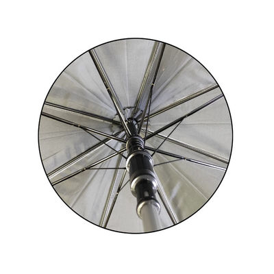 Pongis plástica Logo Golf Umbrellas de encargo del poliéster de la manija