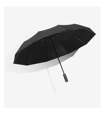 Paraguas plegable del color sólido 3 de la prenda impermeable de la tela de la pongis