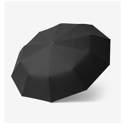 Paraguas plegable del color sólido 3 de la prenda impermeable de la tela de la pongis