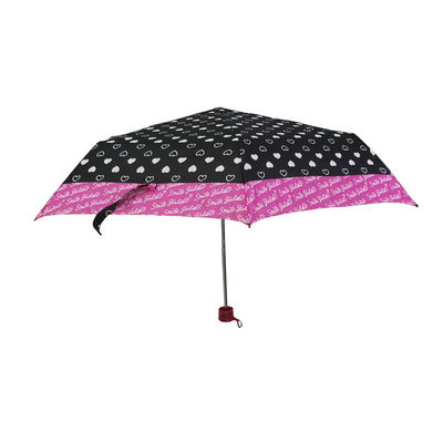 21 pulgadas de paraguas plegable del borde del marco rosado de la fibra de vidrio