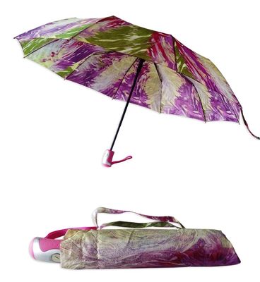 Prenda impermeable del parasol/paraguas colorido plegable 2 a prueba de viento para las mujeres