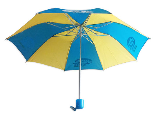 Paraguas plegable a prueba de viento de la prenda impermeable con el eje del metal de 8m m