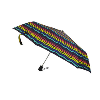 Transferencia de calor que imprime los paraguas plegables de la pongis 190T con diseño de la raya