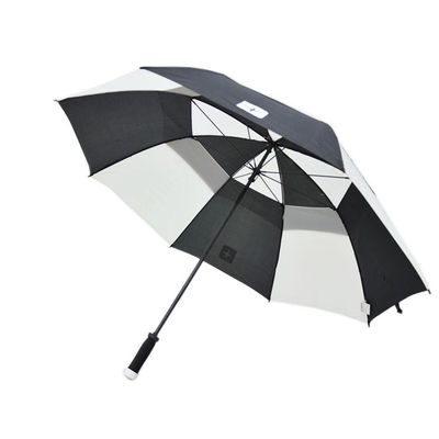 Paraguas a prueba de viento del golf del marco metálico manual con la manija recta