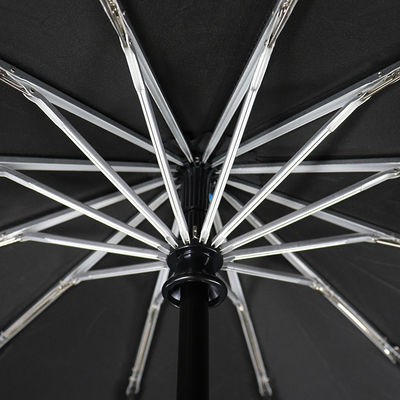 12 paraguas del doblez de la cubierta tres de la pongis del negocio de los paneles automático
