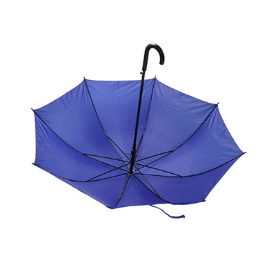 Paraguas del color sólido de la manija de J con el eje del metal de 8m m