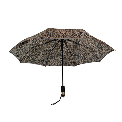 Paraguas plegable automático de la manija de la luz del LED con las señoras que imprimen diseño