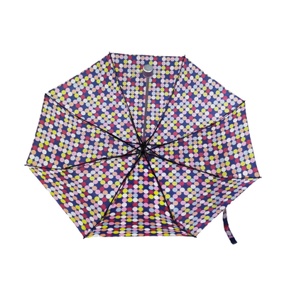 Paraguas ULTRAVIOLETA del doblez de Dot Digital Printing 3 de la prueba para las mujeres