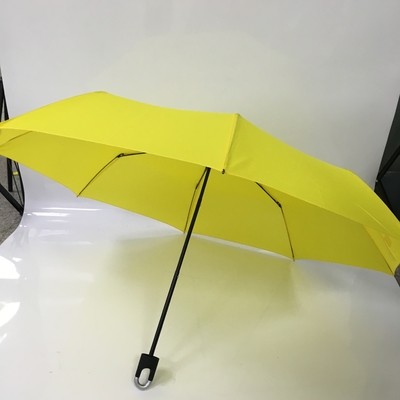 Paraguas plegable a prueba de viento de la cerradura de la tela de la pongis 190T