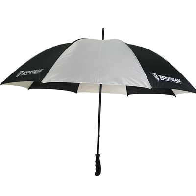 Paraguas del golf del poliéster 190T del diámetro el 130CM con el marco metálico