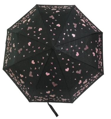 Magia del tejido de poliester de BSCI 190T que imprime el paraguas plegable tres
