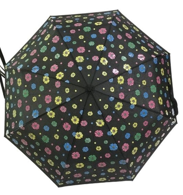 Magia del tejido de poliester de BSCI 190T que imprime el paraguas plegable tres