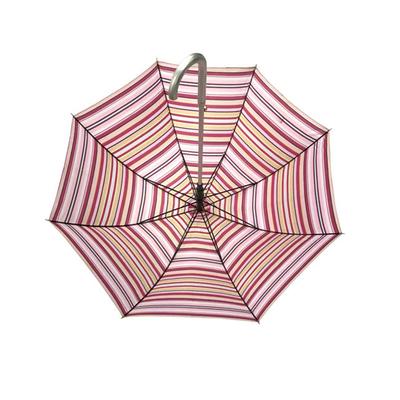 Tela Digital de la pongis de 23 pulgadas que imprime el paraguas de la raya para las señoras