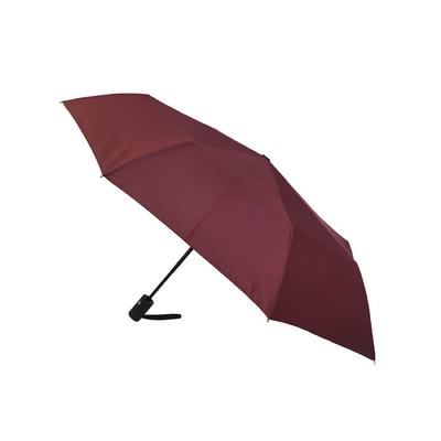 Paraguas plegable del viaje de la fibra de vidrio del poliéster a prueba de viento de la costilla 190T