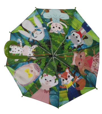 Pequeña pongis del marco metálico paraguas de dos capas para los niños