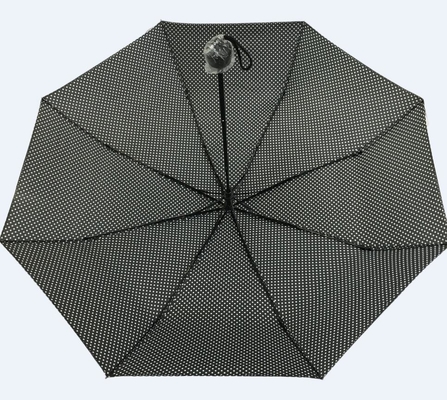 21&quot; punto de X8k que imprime el paraguas plegable negro del poliéster 190T para las señoras