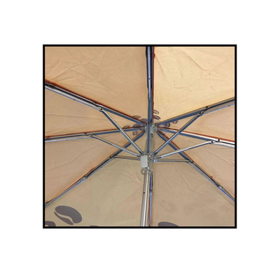 Paraguas ULTRAVIOLETA plegable del poliéster 190T 3 portátiles del acuerdo del SGS con el logotipo de encargo