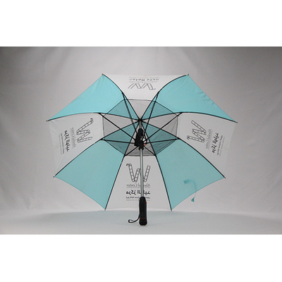 Paraguas recto de los ejes del metal de la tela 8m m de la pongis con la fan