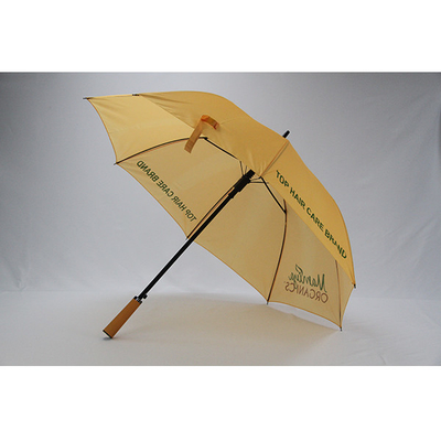 Paraguas automático promocional del golf con la manija de madera recta