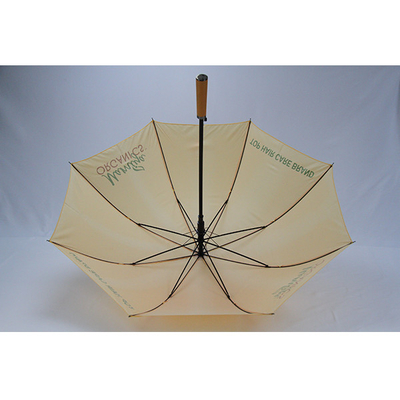 Paraguas automático promocional del golf con la manija de madera recta