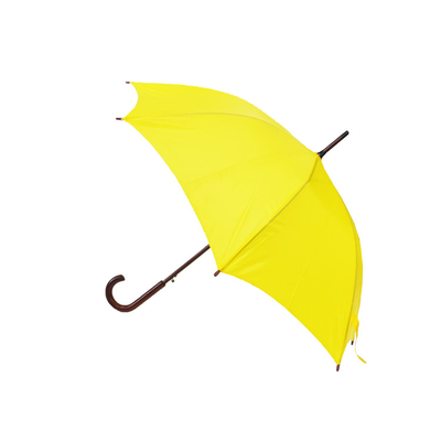 Paraguas recto a prueba de viento abierto auto de la manija de madera con el eje de la fibra de vidrio