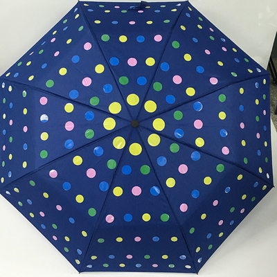 Paraguas abierto automático de impresión mágico de la tela de la pongis del plegamiento para las señoras