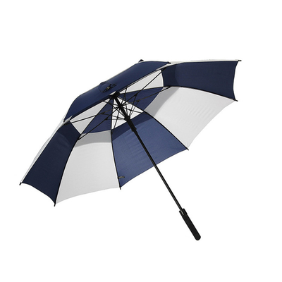 fibra de vidrio resistente Logo Promotional Golf Umbrella del viento 33inch