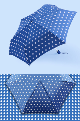 Paraguas de la protección de la pongis 190T Sun de Dot Printing 21inchx8K de la polca para las mujeres
