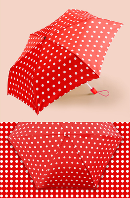 Paraguas de la protección de la pongis 190T Sun de Dot Printing 21inchx8K de la polca para las mujeres