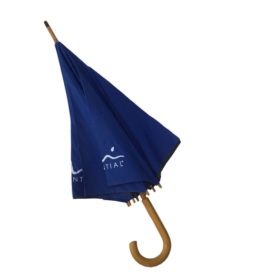 Paraguas de madera de la manija de la capa doble 190T de la tela abierta auto J de la pongis