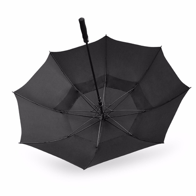 Paraguas promocional de la lluvia del golf de la capa doble de la pongis 190T