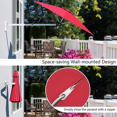 Paraguas voladizo montado en la pared de los 8FT/del 10FT Sun con poste ajustable