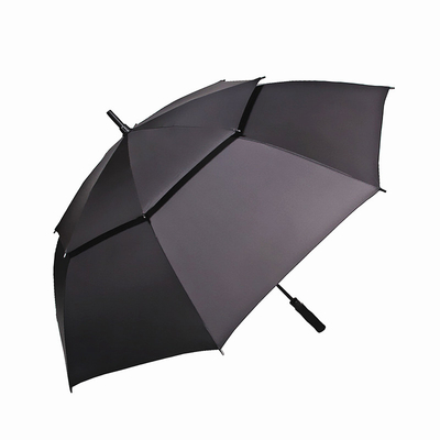 Prenda impermeable a prueba de viento semi automática modificada para requisitos particulares toldo doble recto del paraguas del golf