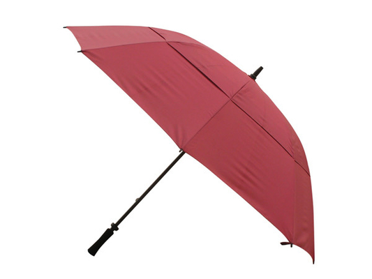 Paraguas recto abierto auto a prueba de viento del golf de la capa doble con el logotipo modificado para requisitos particulares