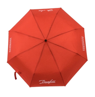 Manual abierto sobre la impresión de dobleces rojos del paraguas 3