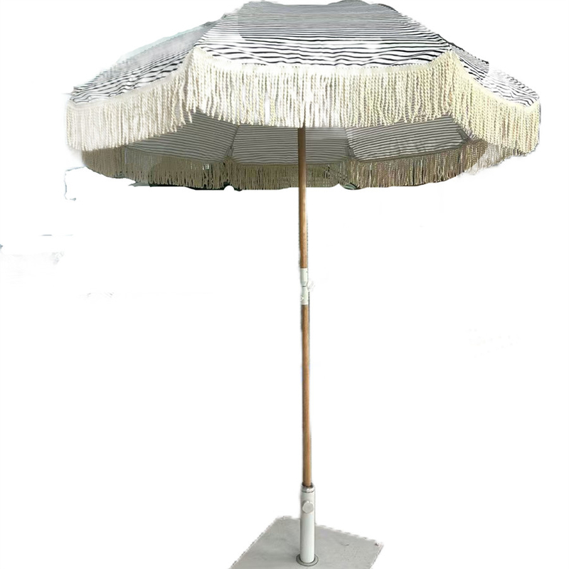 Tejido UV Paraguas de playa Protector solar 210T Tejido de Oxford con revestimiento de plata Logotipo aceptable