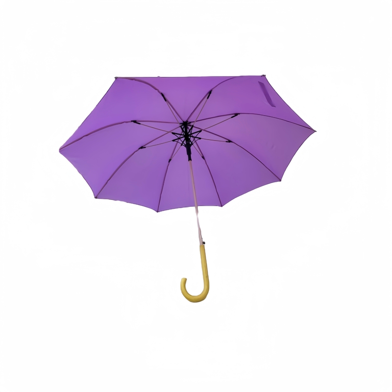 Paraguas rectas de exterior impermeables personalizables con tejido Pongee y diseño de costillas de fibra de vidrio de color personalizado