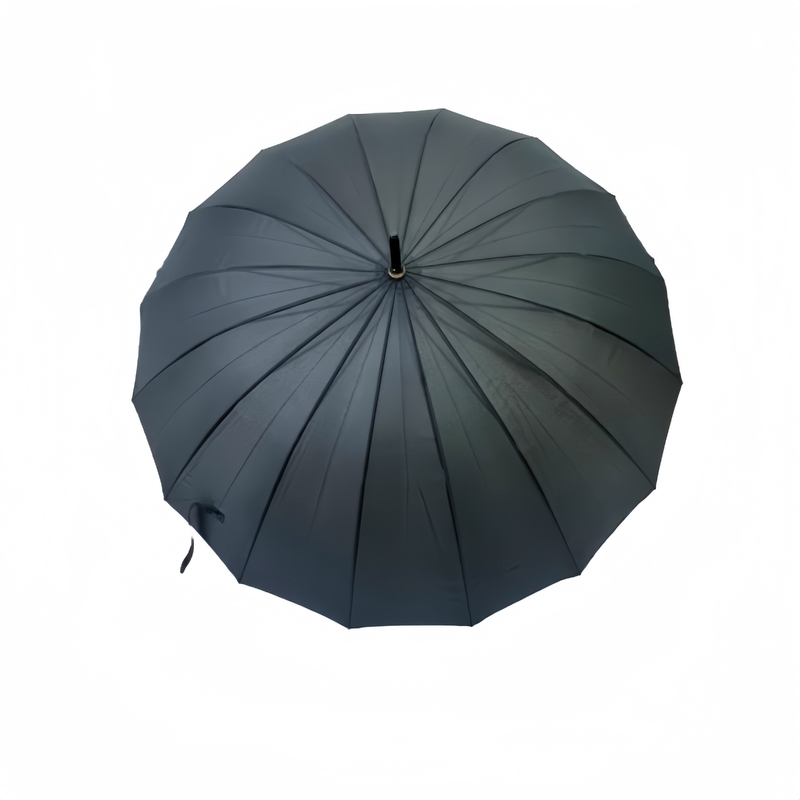 Mantente seco 25 pulgadas gran mango recto compacto golf brolly con 16 costillas súper paraguas a prueba de viento
