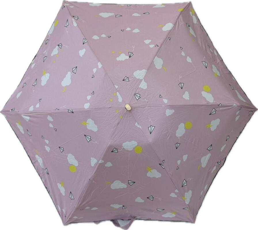 Classic Windproof 5-Fold Manual Umbrella, Black Coated Canopy, Business Gift with Custom Printing