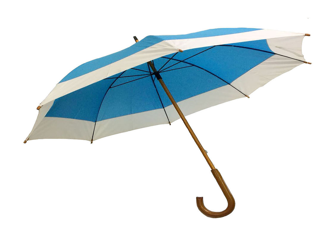 Viento abierto de la extensión J del palillo de la manija del auto de madera robusto del paraguas resistente