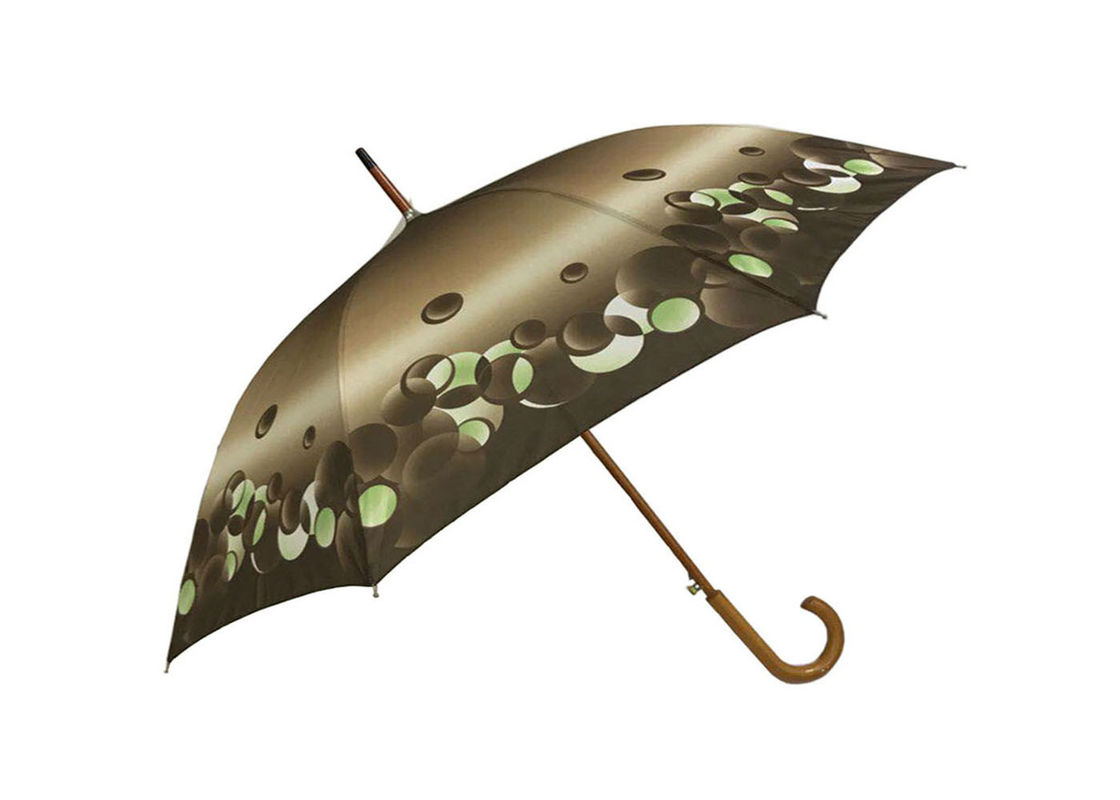 Paraguas de madera del palillo de la protección ULTRAVIOLETA, manija de madera del paraguas clásico