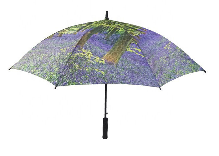 Pequeño paraguas abierto impreso Digitaces del golf del auto, manija robusta de EVA del paraguas del golf