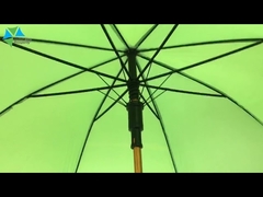 23 Inch Dia 102cm Pongee Fabric Wooden Handle Umbrella