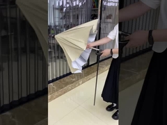 Paraguas Pongee para exteriores personalizados con costillas de metal y fibra de vidrio a prueba de viento